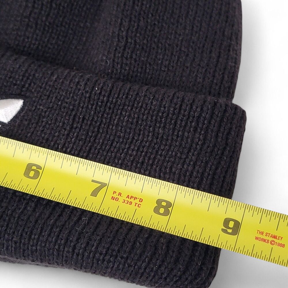 NWT Adidas Men's Beanie OS Black Hat White Logo Winter Cap Outdoors Ski Skater - Picture 9 of 9